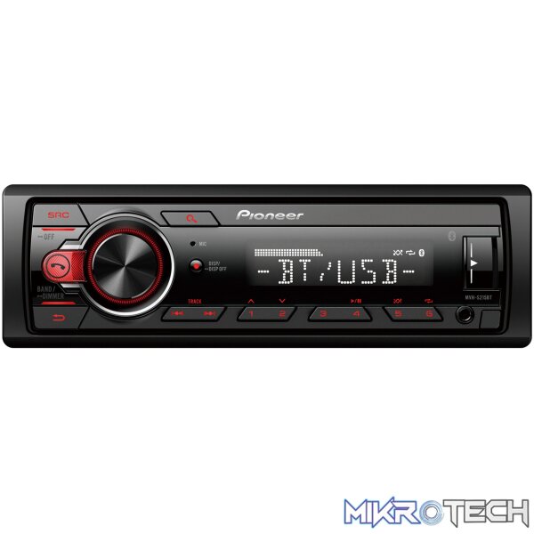 czIxNWJ0XzAwMDFfa204MTdfbXZoLXMyMTVidF9lc19yZWRfZnJvbnRfYTFfYjIuanBn Pioneer MVH-S215BT Bluetooth/USB /AUX Single Din Media Player - Image 1