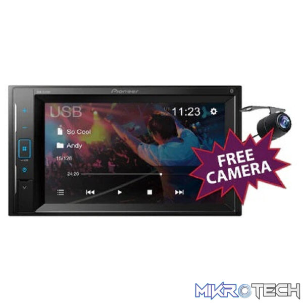dmh-a245_free_camera_cut Pioneer DMH-A245BT+FREE CAMERA 6.2 Bluetooth/USB/AUX Double Din Multimedia Player - Image 1
