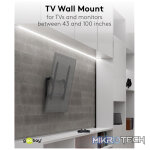 Goobay TV Wall Mount Basic Tilt for TVs from 43" to 100" - Image 9