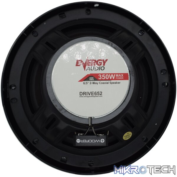 Energy Audio DRIVE652 350W 2-Way 35W RMS Coaxial 6.5" Speakers - Image 3