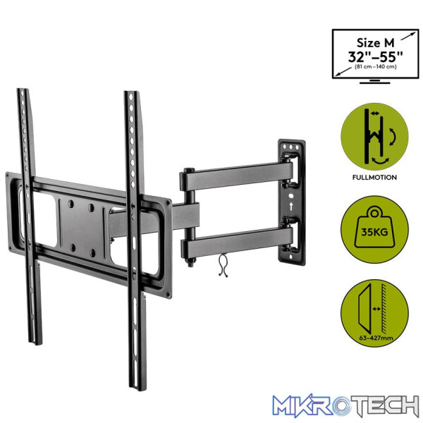 f61a10e9-f573-47ee-bc2a-78c711adfafa-49744_KF_png_1080x Goobay TV wall mount Basic FULLMOTION (M) for TVs from 32" to 55" - Image 1