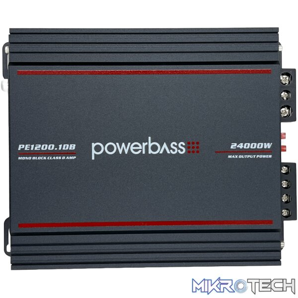 pe1200.1dbaa Powerbass PE-1200.1DB 24 000W 1200RMS Monoblock Amplifier - Image 1