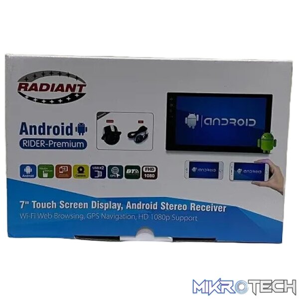 riderider Radiant Rider 7" Double Din with Bluetooth/USB Media & Mirror Link - Image 1