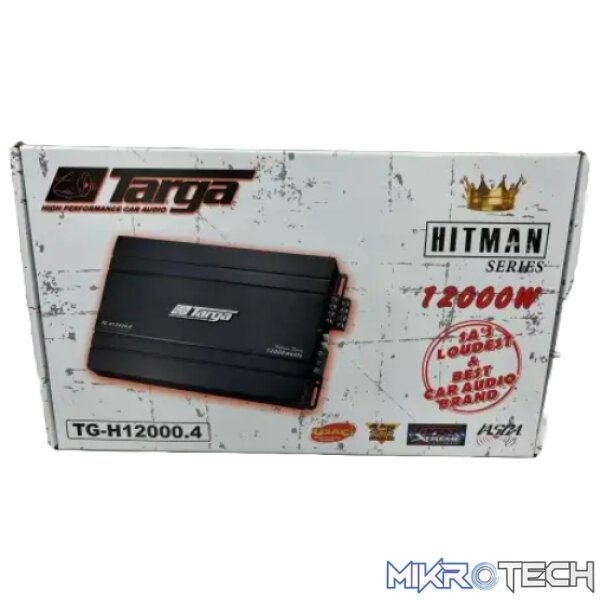tg-h12000 TARGA HITMAN TG-H12000.4 4 Channel 12000W AMPLIFIER - Image 1