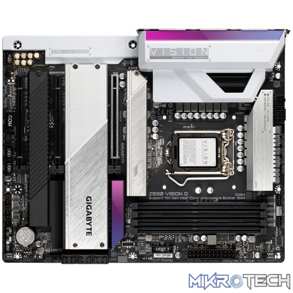 Gigabyte Z590 Vision G Z590 Express Chipset Gen 10/11 LGA 1200 Motherboard - Image 4