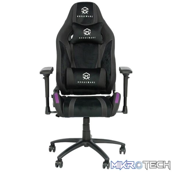 ROGUEWARE GC300 ADVANCED GAMING CHAIR - BLACK/PURPLE - UP TO 175KG - Image 2