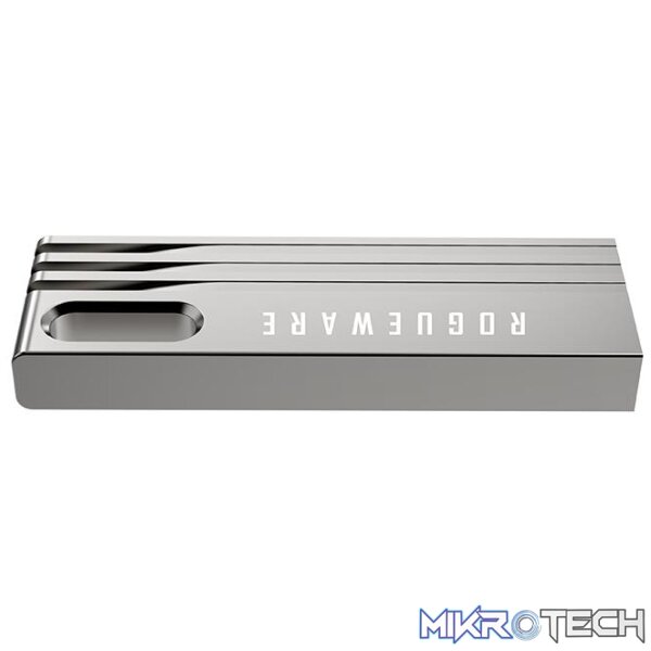 ROGUEWARE U280-U2 128GB METAL CAPLESS USB 2.0 FLASH DRIVE - SILVER - Image 4