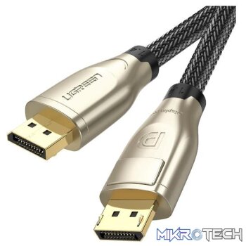 UGREEN DISPLAYPORT 1.4 BRAIDED 32.4GBPS MALE/MALE - 2M