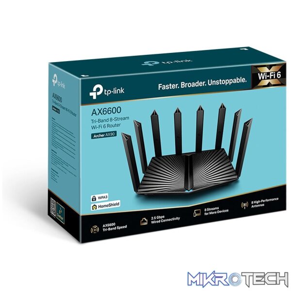 TP-LINK ARCHER AX90 AX6600 TRI-BAND WI-FI 6 ROUTER - Image 3