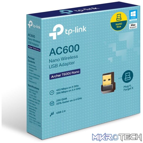 TP-LINK ARCHER T600U NANO - DUAL BAND WIRELESS USB ADAPTER - Image 2