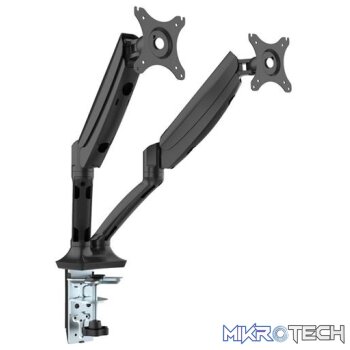 LEKKERMOTION SERIES DUAL DESKTOP MONITOR ARM - 17" TO 27"