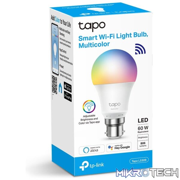 TP-LINK TAPO L530B SMART WI-FI LIGHT BULB, MULTICOLOR - Image 2