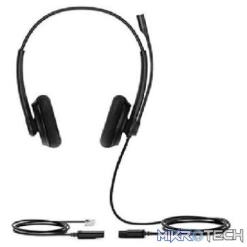 YEALINK YHS34 LITE DUAL HEADSET WITH RJ-9 AND FOAM EAR CUSHIONS