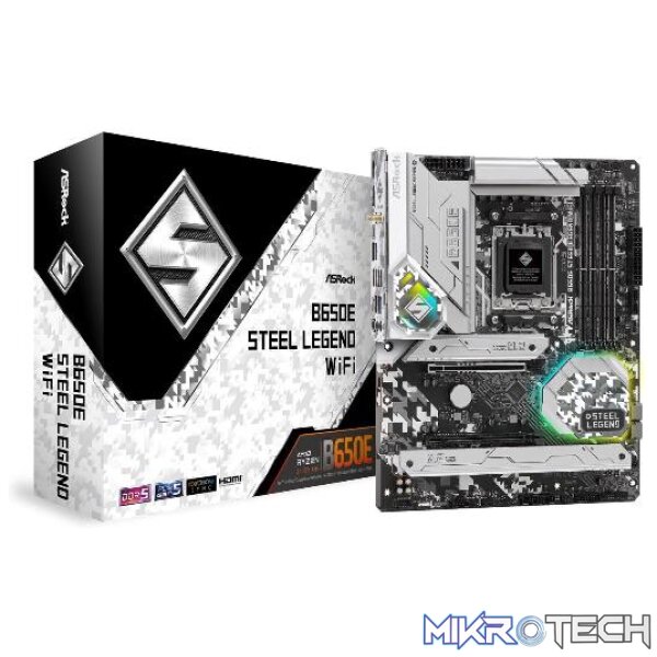 ASROCK AMD B650E STEEL LEGEND WIFI SOCKET AM5 ATX MOTHERBOARD - Image 2