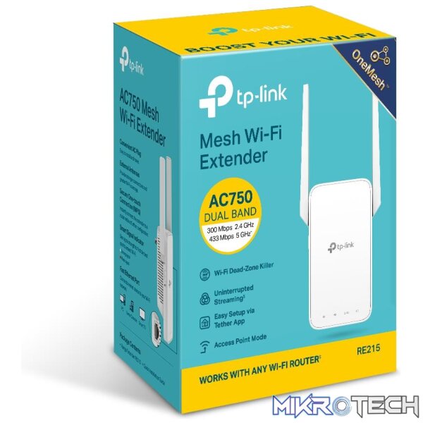 TP-LINK RE215 - AC750 DUAL BAND WI-FI RANGE EXTENDER - Image 2
