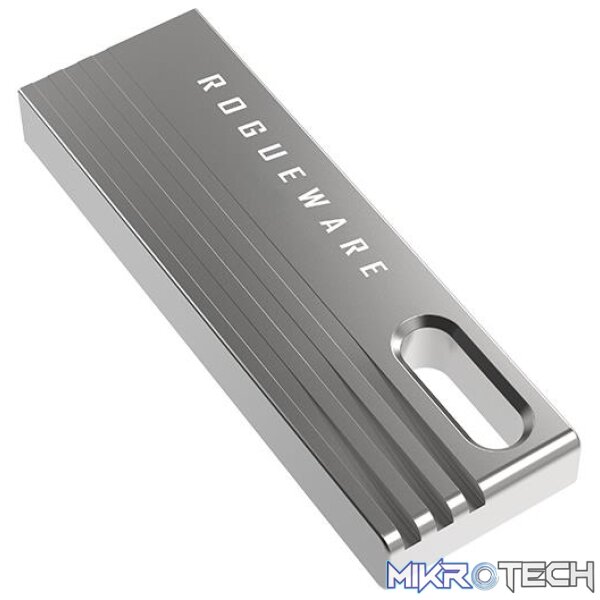 ROGUEWARE U280-U2 64GB METAL CAPLESS USB 2.0 FLASH DRIVE - SILVER - Image 2