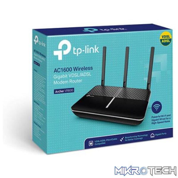 TP-LINK ARCHER VR600 AC1600 WIRELESS DUAL BAND VDSL/ADSL GIGABIT ROUTER - Image 3