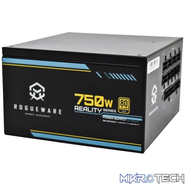ROGUEWARE REALITY SERIES 750W FULLY MODULAR 80+ GOLD POWER SUPPLY ROGUEWARE REALITY SERIES 750W FULLY MODULAR 80+ GOLD POWER SUPPLY