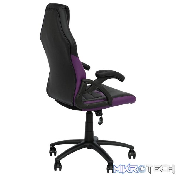 ROGUEWARE GC100 MAINSTREAM GAMING CHAIR - BLACK/PURPLE - UP TO 125KG - Image 3