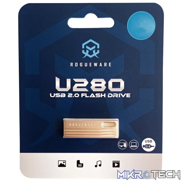 ROGUEWARE U280-U2 64GB METAL CAPLESS USB 2.0 FLASH DRIVE - SILVER - Image 5