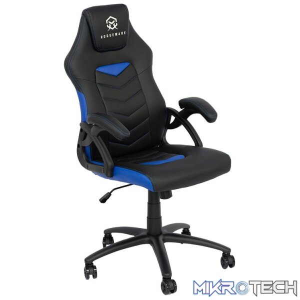 ROGUEWARE GC100 MAINSTREAM GAMING CHAIR - BLACK/BLUE - UP TO 125KG ROGUEWARE GC100 MAINSTREAM GAMING CHAIR - BLACK/BLUE - UP TO 125KG