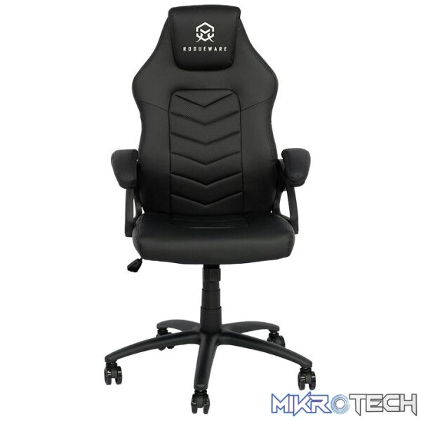 ROGUEWARE GC100 MAINSTREAM GAMING CHAIR - BLACK - UP TO 125KG - Image 3