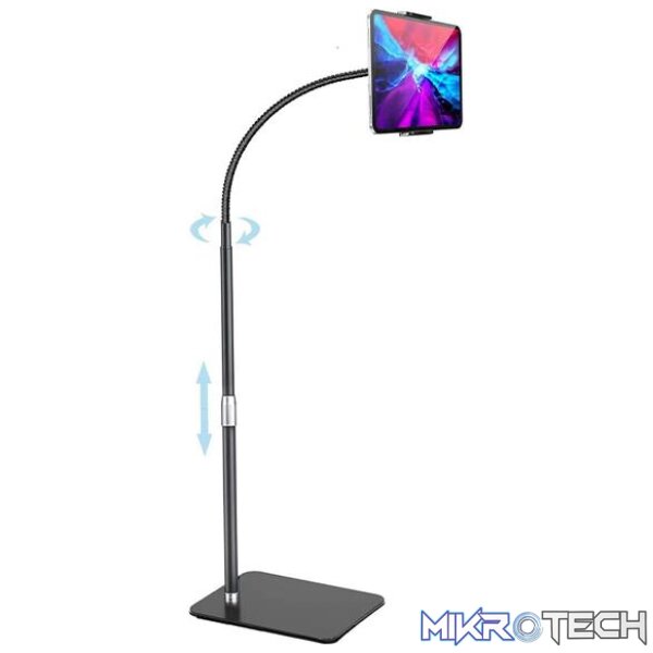 LEKKERMOTION NS-6H FLEXIBLE PHONE/TABLET FLOOR STANDING STAND - BLACK - Image 2
