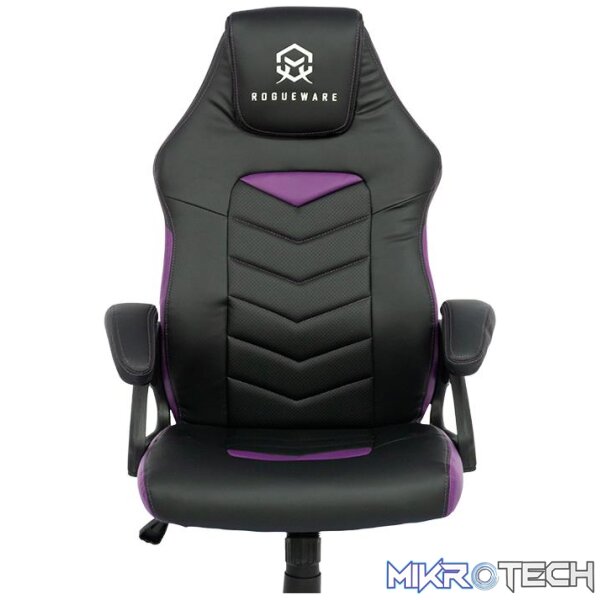 ROGUEWARE GC100 MAINSTREAM GAMING CHAIR - BLACK/PURPLE - UP TO 125KG - Image 2