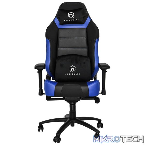ROGUEWARE GC400 EXPERT GAMING CHAIR - BLACK/BLUE - UP TO 200KG - Image 2