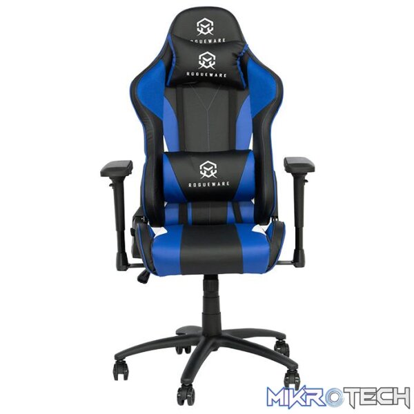 ROGUEWARE GC200 PERFORMANCE GAMING CHAIR - BLACK/BLUE - UP TO 150KG - Image 3