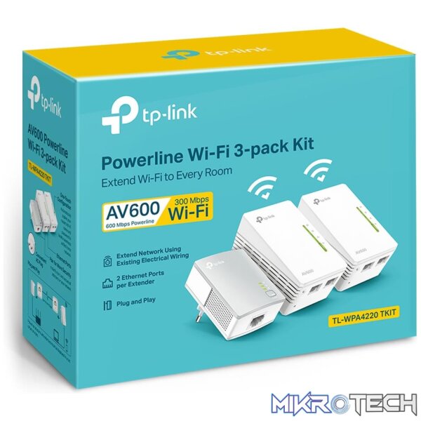 TP-LINK TL-WPA4220TKIT AV600 POWERLINE UNIVERSAL WI-FI RANGE - Image 2