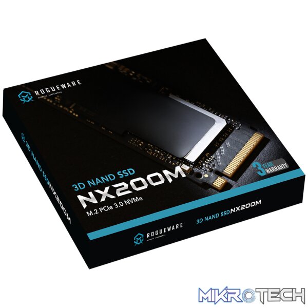 ROGUEWARE NX200M 256GB M.2 GEN3 NVME 3D NAND SOLID STATE DRIVE - Image 2