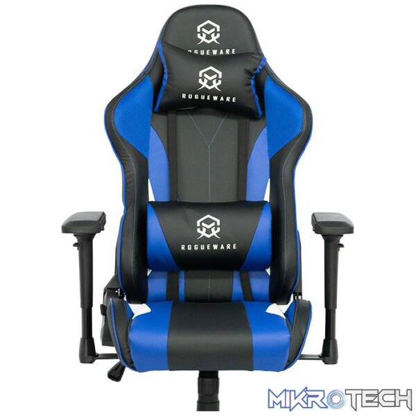 ROGUEWARE GC200 PERFORMANCE GAMING CHAIR - BLACK/BLUE - UP TO 150KG - Image 2