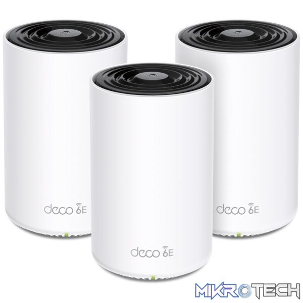 TP-LINK DECO XE75 3 PACK AXE5400 TRI-BAND MESH WIFI 6E SYSTEM TP-LINK DECO XE75 3 PACK AXE5400 TRI-BAND MESH WIFI 6E SYSTEM