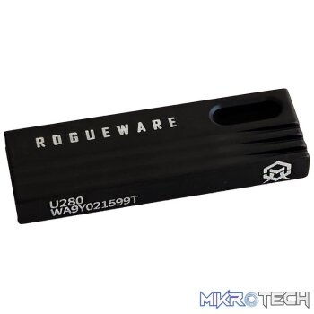 ROGUEWARE U280-U3 64GB METAL CAPLESS USB 3.0 FLASH DRIVE - BLACK