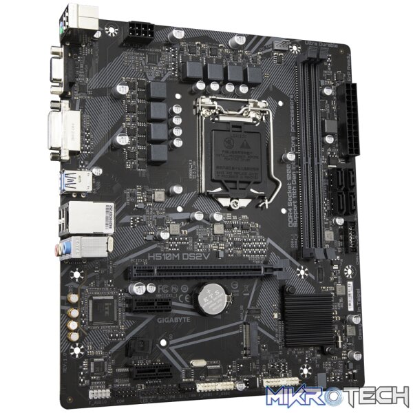 Gigabyte H510M DS2V H510 Express Chipset Gen 10/ 11 LGA 1200 Micro ATX Motherboard - Image 2