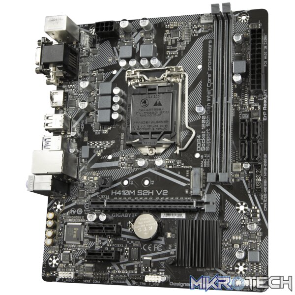 Gigabyte H410M S2H V2 H470 Express Chipset Gen 10 LGA 1200 Micro ATX Motherboard - Image 2