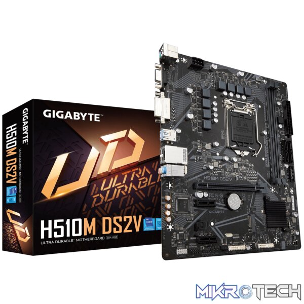 1000_b42g-a4 Gigabyte H510M DS2V H510 Express Chipset Gen 10/ 11 LGA 1200 Micro ATX Motherboard - Image 1