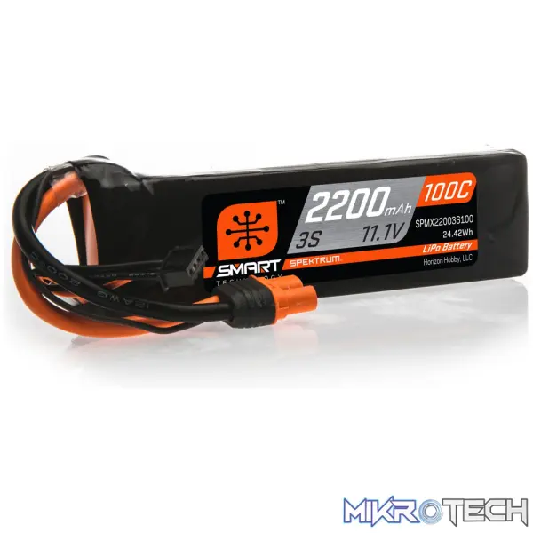 11.1V 2200mAh 3S 100C Smart LiPo IC3 11.1V 2200mAh 3S 100C Smart LiPo IC3