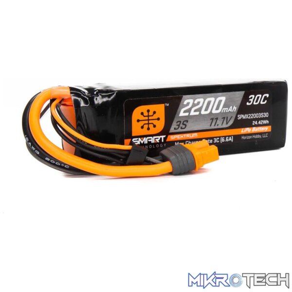 11.1V 2200mAh 3S 30C Smart LiPo IC3 11.1V 2200mAh 3S 30C Smart LiPo IC3