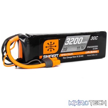 11.1V 3200mAh 3S 30C Smart LiPo IC3