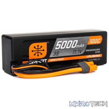 11.1V 5000mAh 3S 100C Smart Hardcase LiPo Battery: IC3