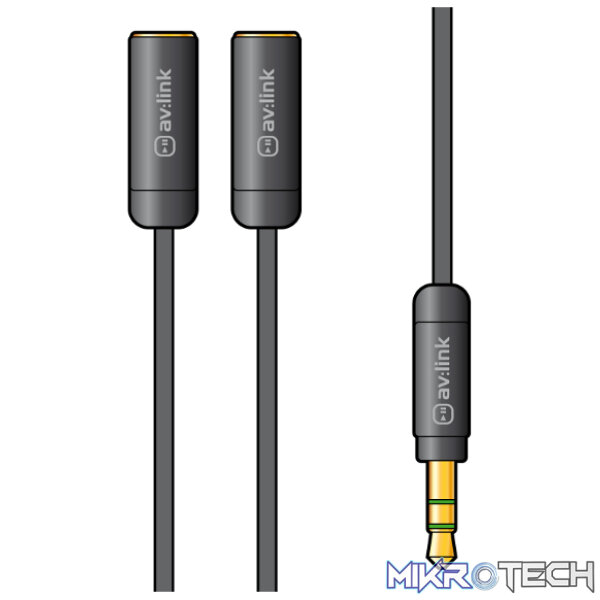 Avlink - 0.3M Precision Splitter Lead 3.5Mm Stereo Jack Plug -  2 X Stereo Jack Sockets - Image 3