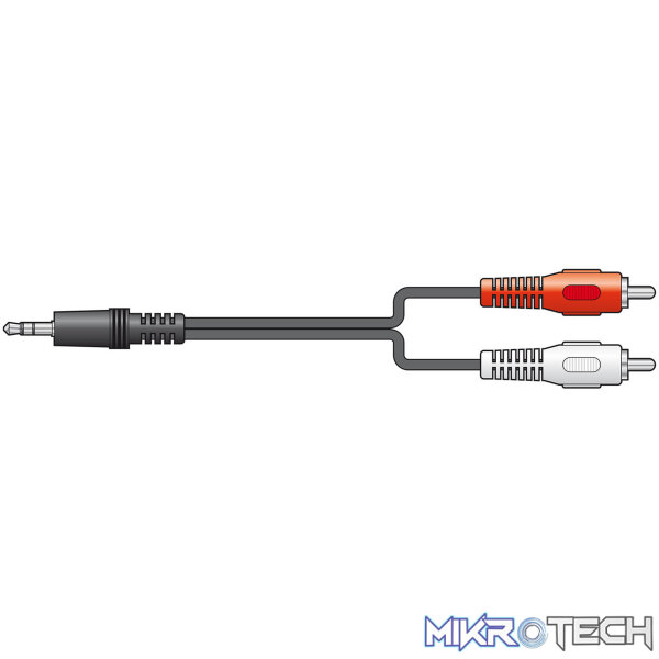 112064TVA_1 Avlink - 10M 3.5Mm Stereo Plug To 2 X Rca Plugs Lead - Image 1