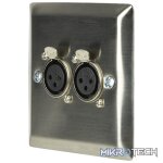 Avlink - Steel Av Wallplate With Xlr Connectors 3Pin Socket - Image 2