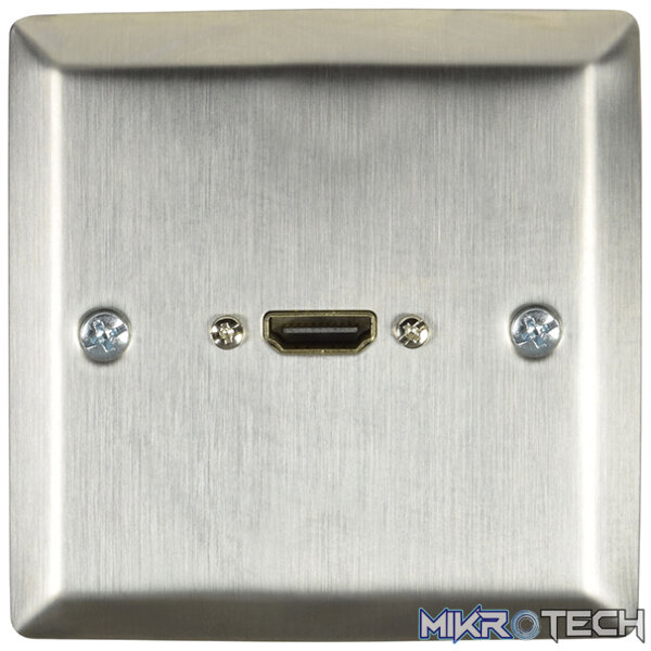 12339AV_1 Avlink - Hdmi Steel Wallplate With Female Tail - Image 1