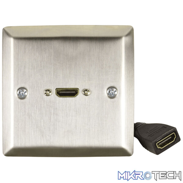 Avlink - Hdmi Steel Wallplate With Female Tail - Image 2