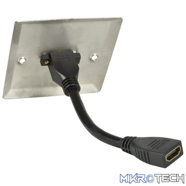 Avlink - Hdmi Steel Wallplate With Female Tail - Image 3