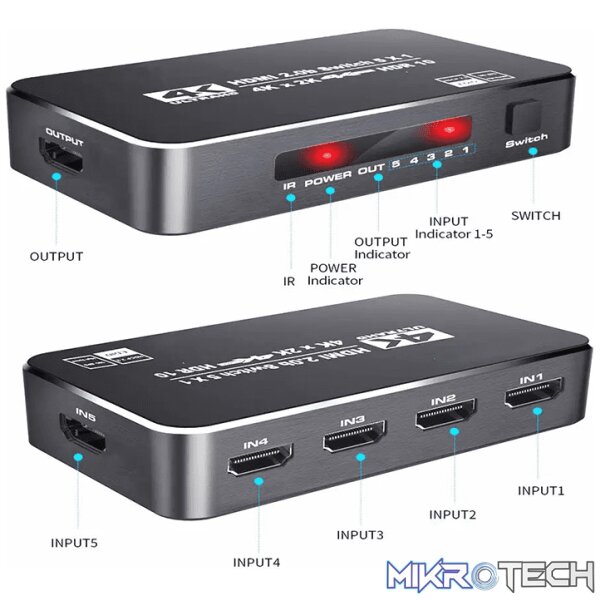 Tva - Hdmi Selector Switch 5 In 1 Out With Ir - Image 3