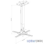 Avlink - Pjm620 Adjustable Ceiling Projector Bracket - Image 3